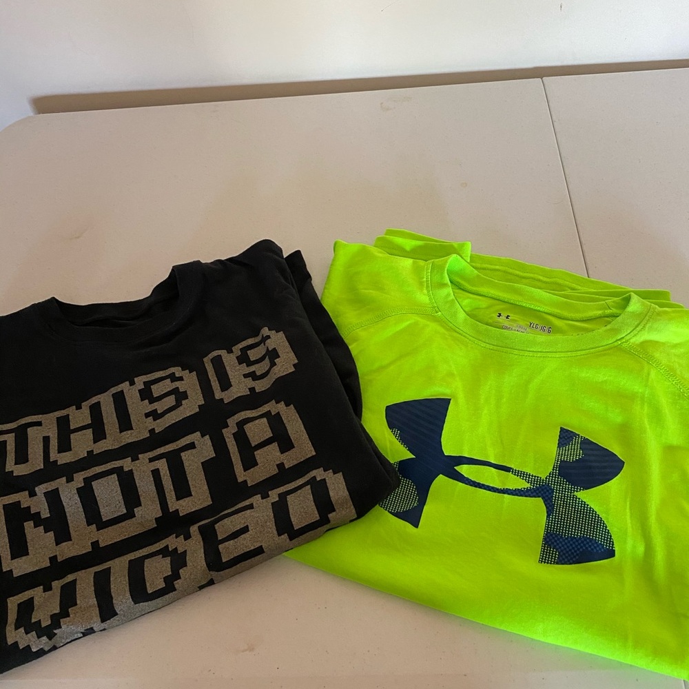 Two Youth UnderArmour Tshirts L/M
